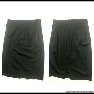 Club Monaco high waist wool blend chic black pencil skirt (belt missing) EUC